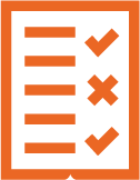 Icon of a piece of paper with checkmarks, Questionnaires, The JADE Study for head and neck cancer.